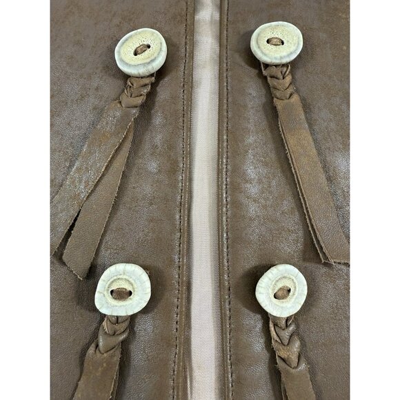 Sam Wolf John Wayne Lamb Skin Leather Western Vest Size 46 XL Made in Texas - Picture 4 of 11